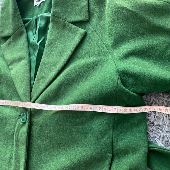 Weekday wool coat in bottle green - Picture 9 of 9
